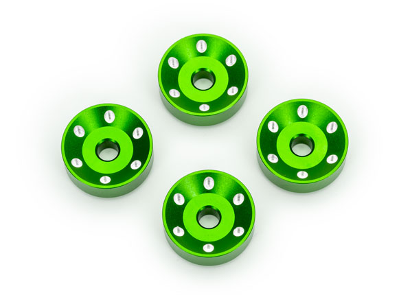 Traxxas 10257-Grn Wheel Washers Alum Grn