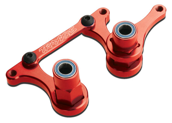 Traxxas 3743X Bellcranks/Draglink Alum Red