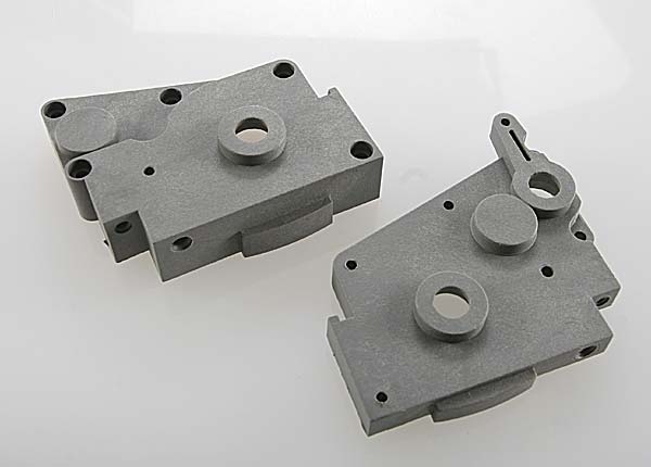 Traxxas 4491A Gearbox Halves (Grey) (L/R)