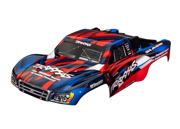 Traxxas 5851R Slash 2Wd, Body, Red/Blue