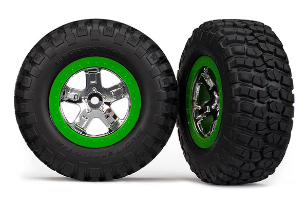 Traxxas 5865 T&W Sct Chr,Grn 2.2/Bfg Mt Frn