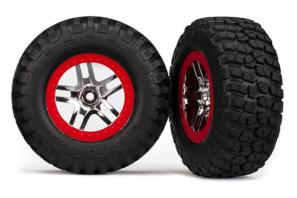Traxxas 5877R T&W Sct Ss Chrm,Red/S1 Bfg Mt