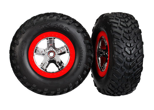 Traxxas 5887R T&W Chrm,Red/Sct S1 Of/R R Tsm