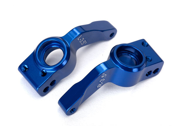 Traxxas 6455 Axle Carriers Aluminum Blu L&R
