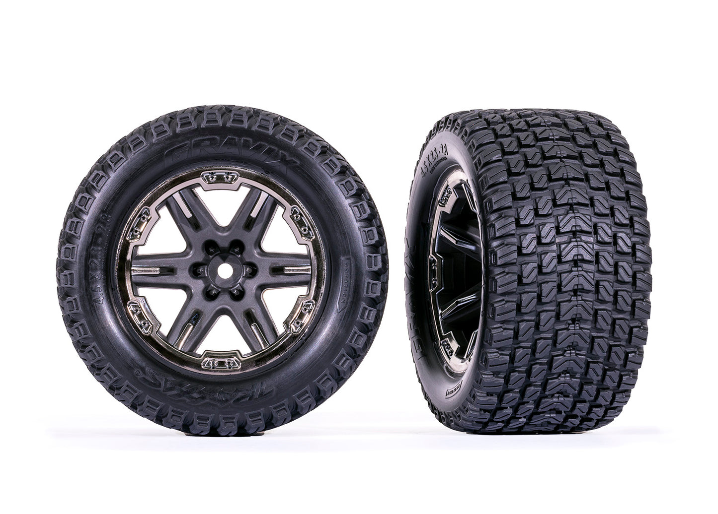 Traxxas 6764-Blkcr T&W Rxt Grpht Gray Bkcr/Gravix