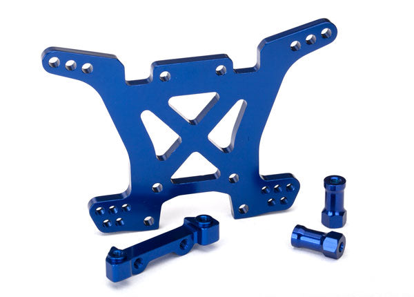 Traxxas 6838X Shock Tower Rear Aluminum Blue