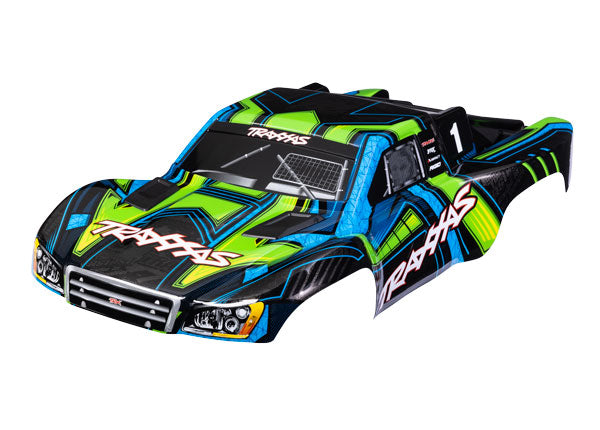 Traxxas 6844-Grn Body Slash 4X4 Grn/Blue Clipless