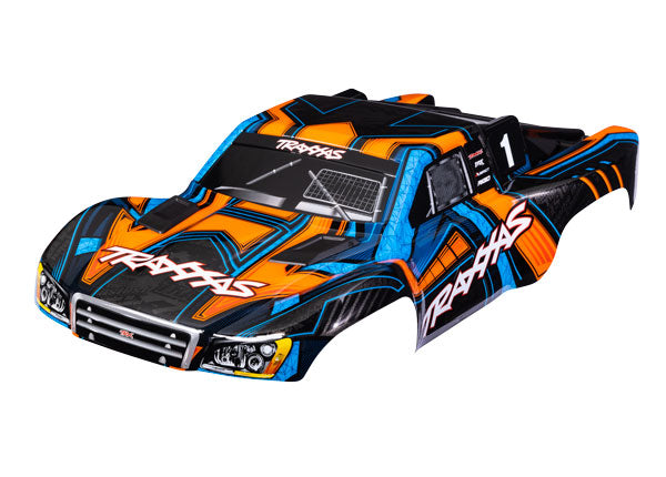 Traxxas 6844-Orng Body Slash 4X4 Orng/Blue Clipless