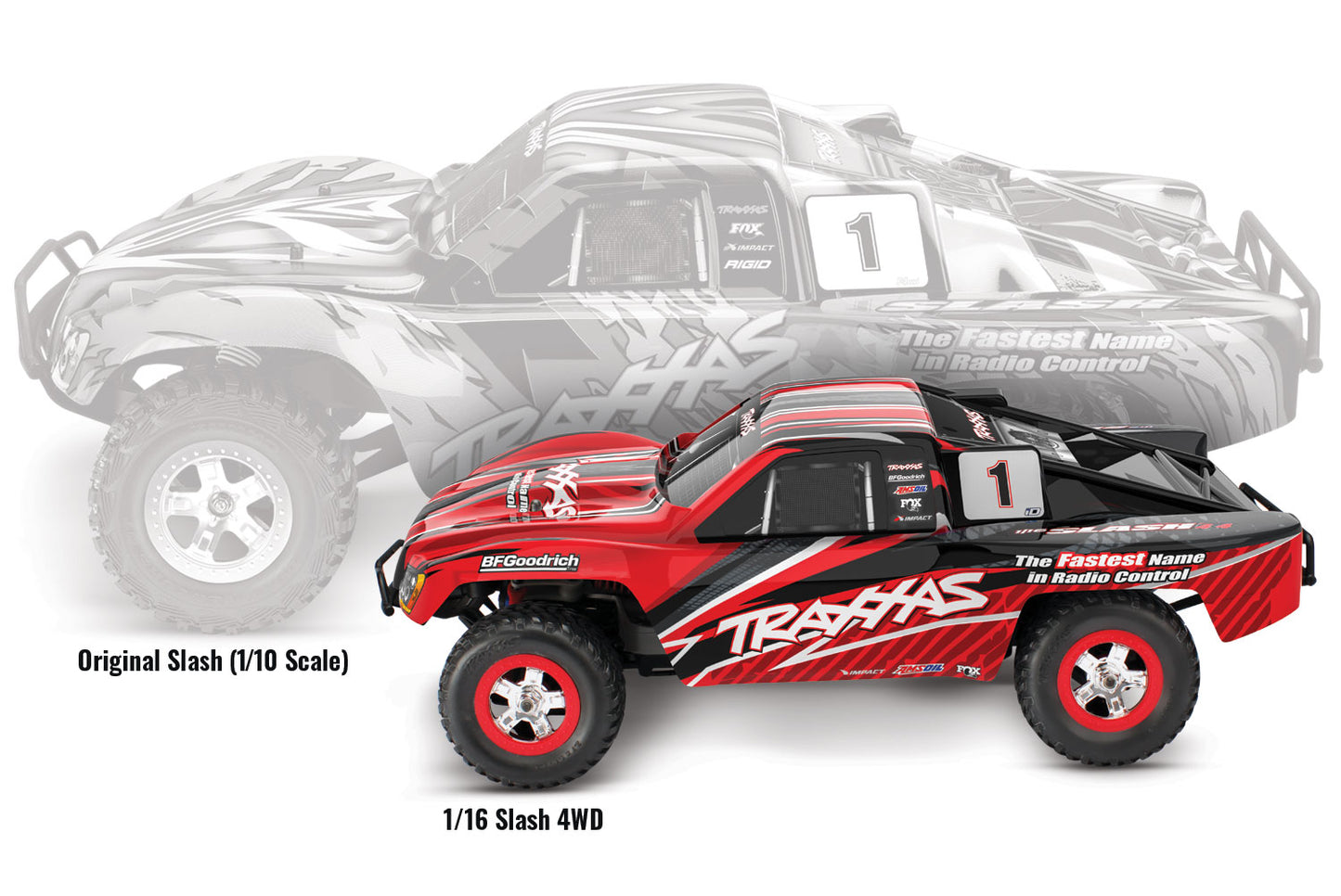 Traxxas 70054-8-Red 1/16 Slash 4Wd Rtr W/ Esc