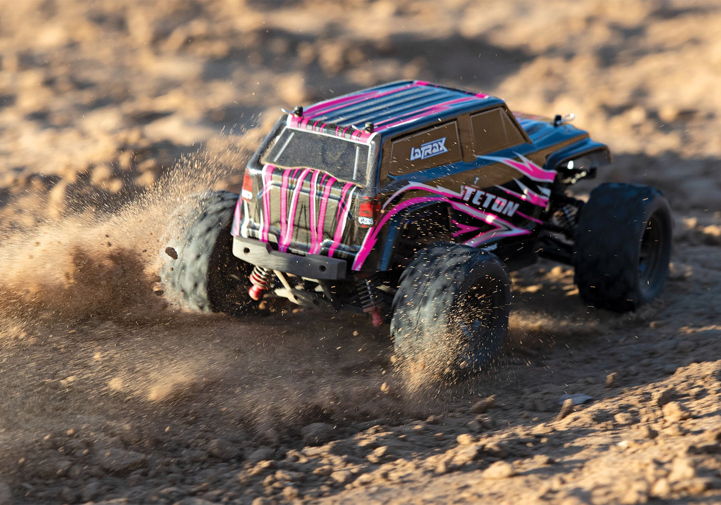 Traxxas 76054-5-Pink 1/18 Latrax Teton With Ac Chgr