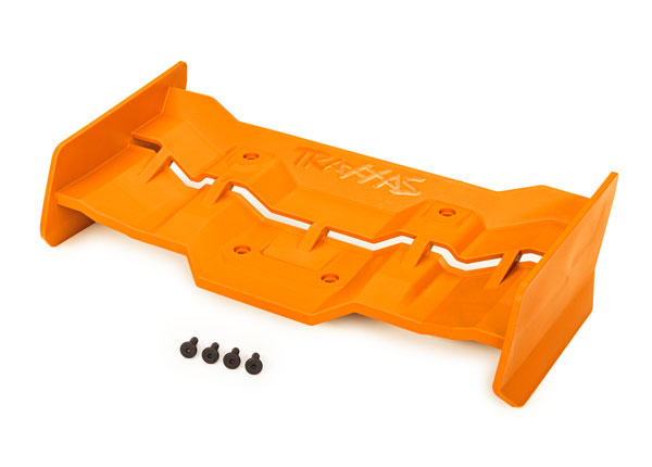 Traxxas 7821T Wing, Orange/ 4X12 Fcs (4)