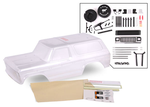 Traxxas 8010P Body 79 Bronco Complete Clear W/ Accy