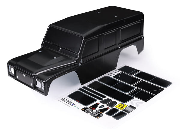 Traxxas 8011-Blk Body Trx-4 Defender Blk Decals