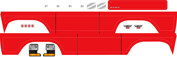 Traxxas 8078R Decal Trx-4 Bronco Red