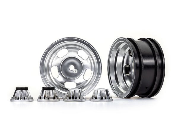 Traxxas 8158 Wheels Satin Chrome 2.2 W/ Cntr Cap