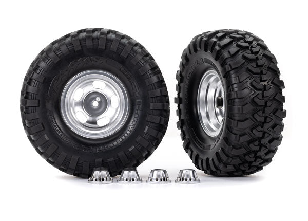Traxxas 8159 T&W 2.2" Satin Chrm Whl Canyon Trl (2)