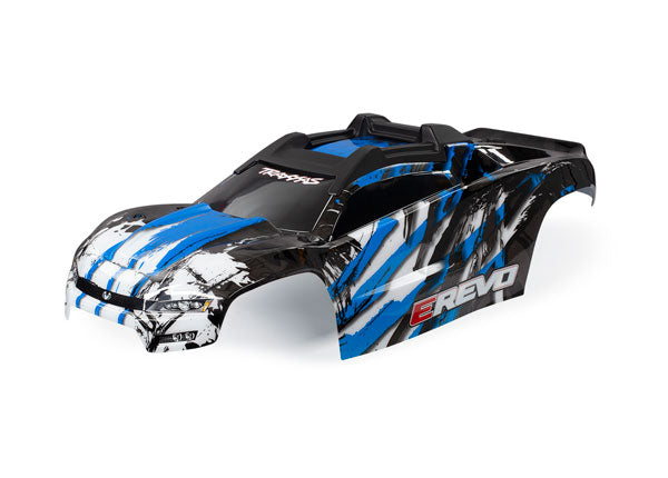Traxxas 8611X Body, E-Revo, Blue/ Window, Grille, Lights Decal