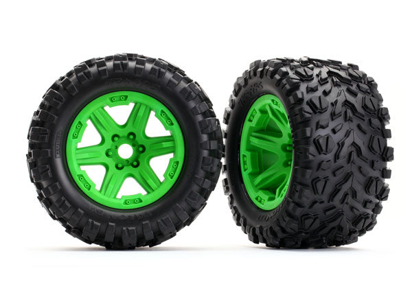 Traxxas 8672G T&W Grn Whl/Talon Ext 17Mm Tsm