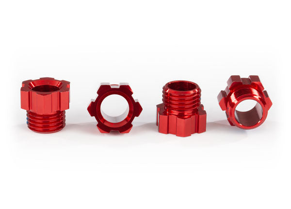 Traxxas 8886R Stub Axle Nut Alum Red