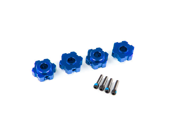 Traxxas 8956X Wheel Hubs Hex Alum Blue