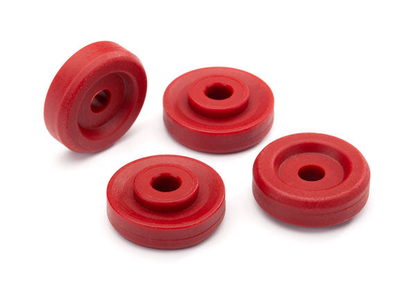 Traxxas 8957R Wheel Washers, Red (4)