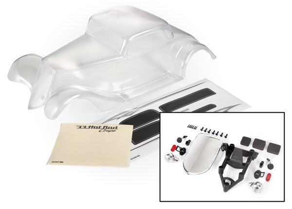 Traxxas 9333 Body 33 Hot Rod Clear