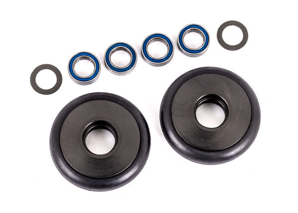 Traxxas 9461T Wheelie Bar Wheels Alum Gray