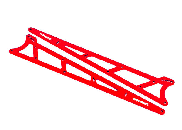 Traxxas 9462R Side Plates Wheelie Bar Red Alum