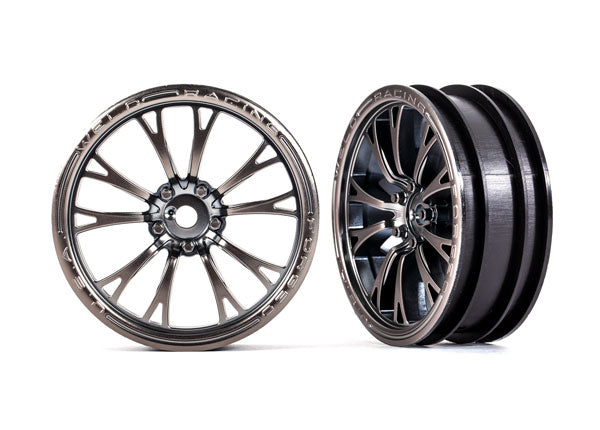 Traxxas 9472A Wheels Weld Satn Blk Chrm Frnt