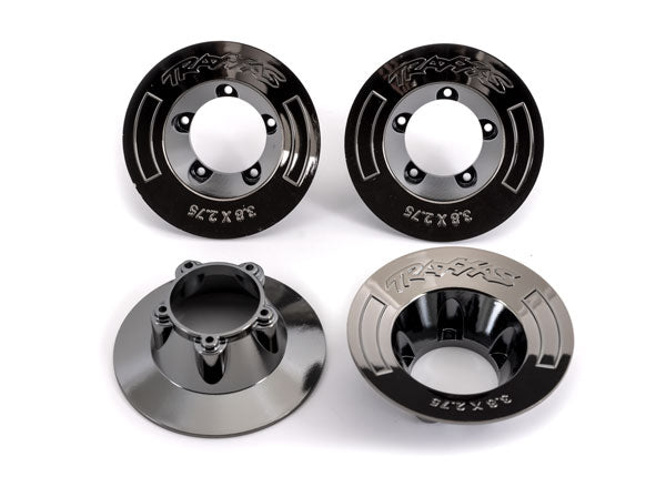 Traxxas 9568T Wheel Covers Black Chrm (9572)