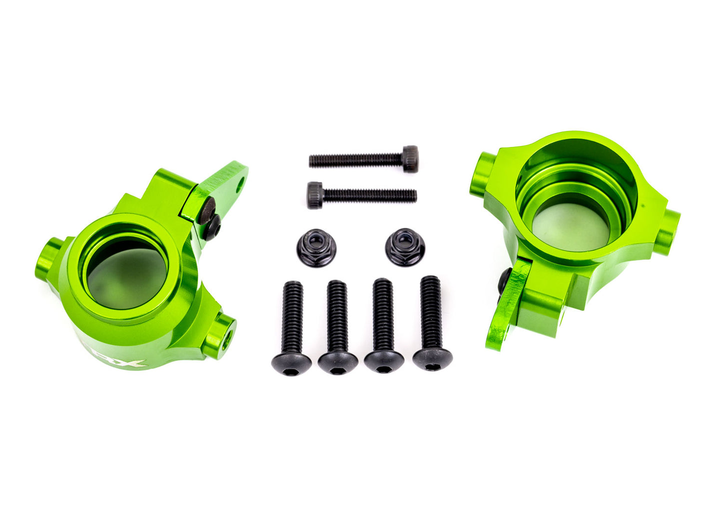 Traxxas 9635G Steering Blocks Alum Green L/R