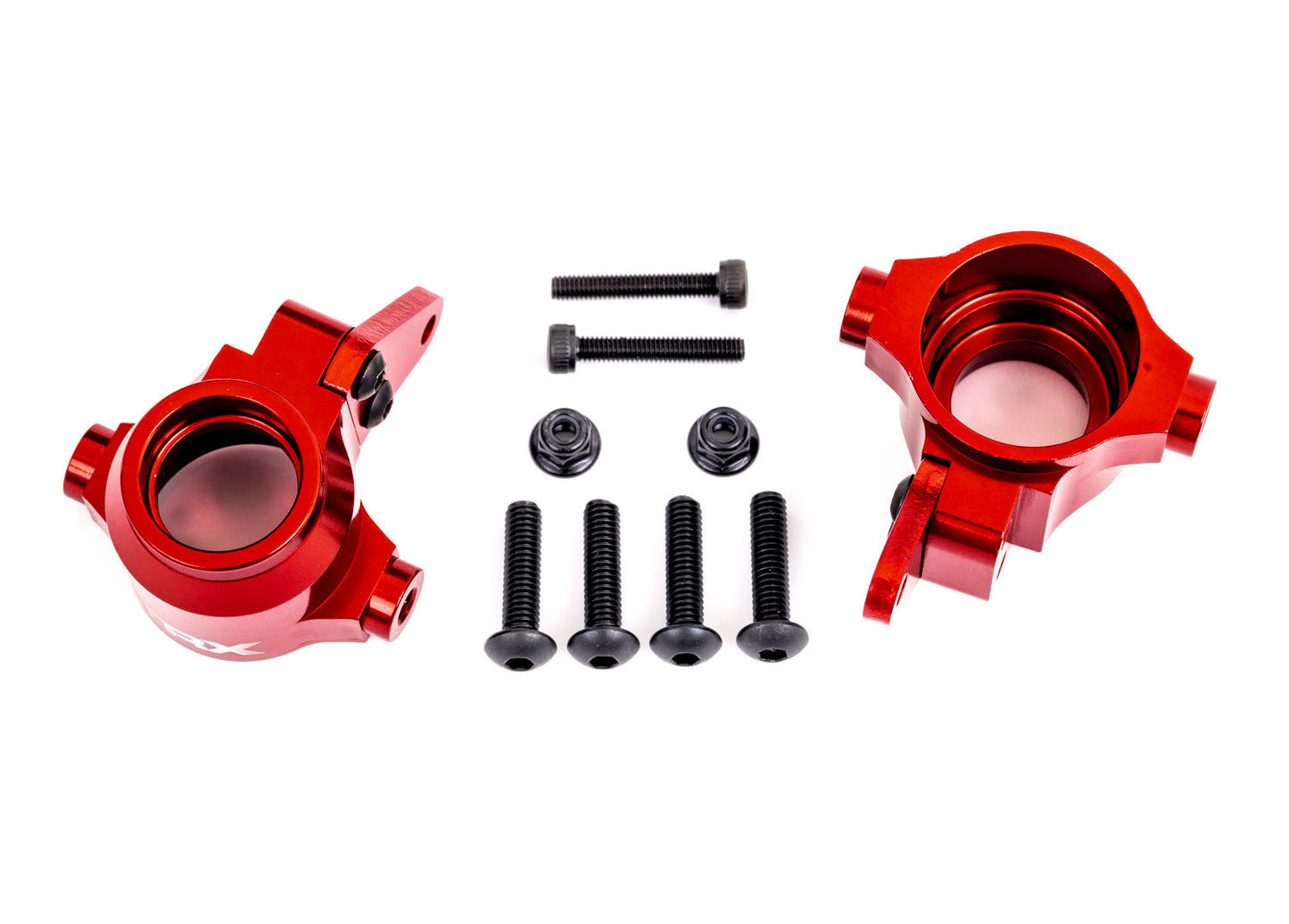 Traxxas 9635R Steering Blocks Alum Red L/R
