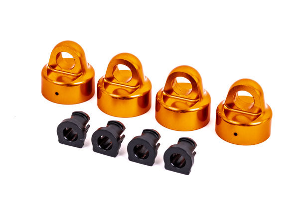 Traxxas 9664T Shock Caps Alum Gtx Orng
