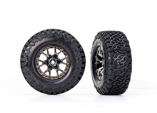 Traxxas 10186-Blkcr T&W Blk Chrm Whl Bfg At Ta Ko2 2Wd Fr
