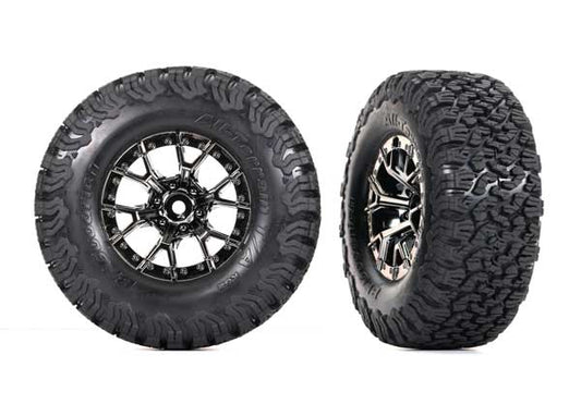 Traxxas 10187-Blkcr T&W Blk Chrm Whl Bfg At Ta Ko2 Rear