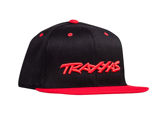 Traxxas 1183-Blr Snap Hat Flat Bill Black/Red