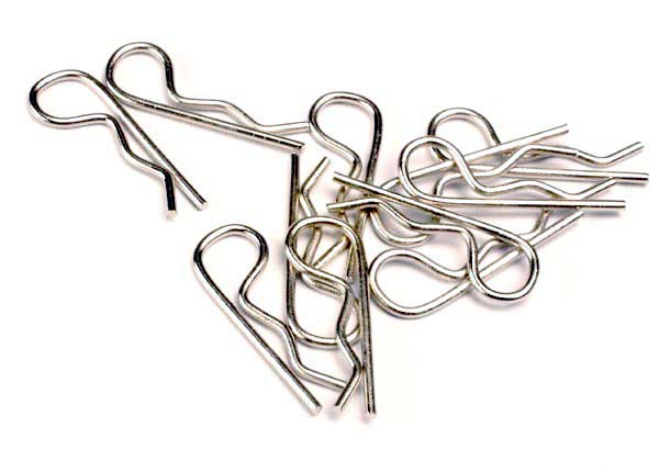 Traxxas 1834 Body Clips Slvr Stndrd (12)