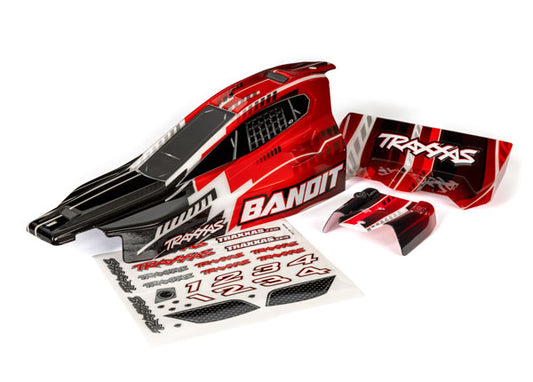 Traxxas 2450 Bandit, Body, Blk/Red