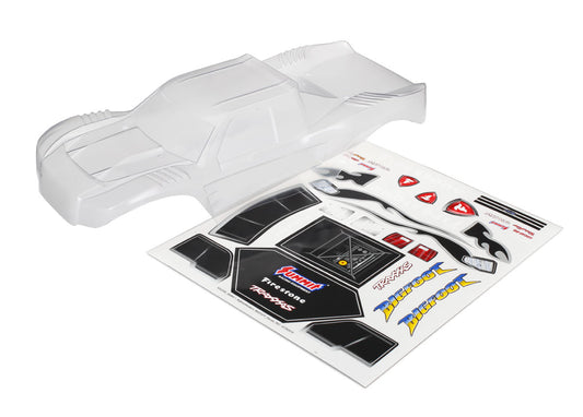Traxxas 3657 Body Bigfoot Clear W, Decal