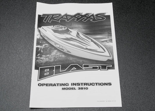 Traxxas 3899X Owners Manual Blast