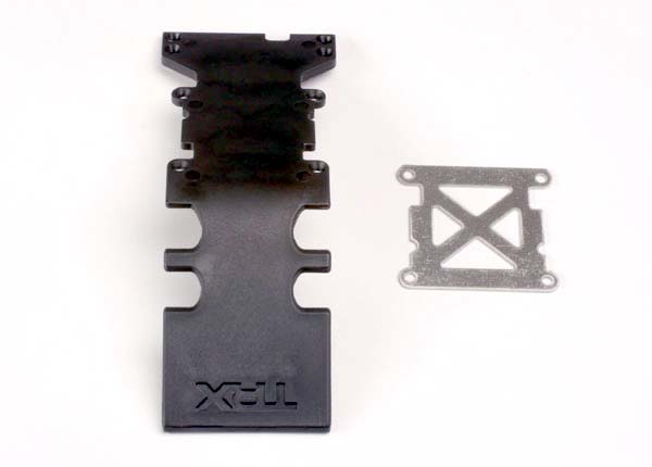 Traxxas 4938 Skidplate Rear Blk Ss Plate
