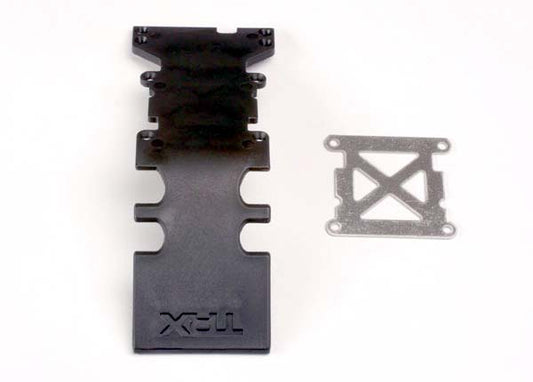 Traxxas 4938 Skidplate Rear Blk Ss Plate