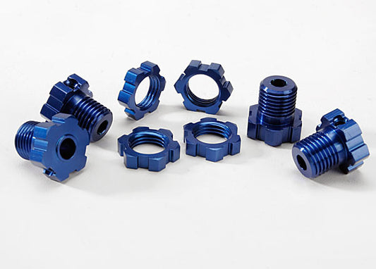 Traxxas 5353X Wheel Hub/Nuts 17Mm Splnd Blue