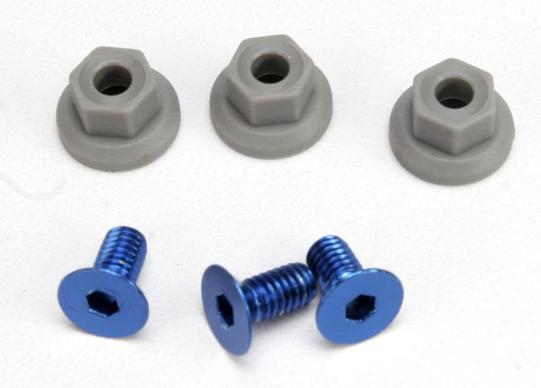 Traxxas 5512 Wing Mount Hrdwr Aluminum Blue