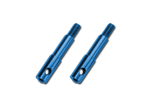 Traxxas 5537X Wheel Spindles Frnt Blue L/R