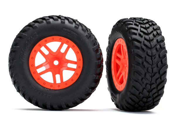 Traxxas 5892 T&W, Orng Ss Whl/Offroad Tsm