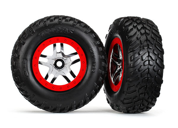 Traxxas 5977 T&W Ss Chrm,Red/Sct Of/R F/R