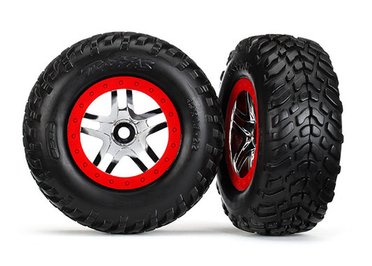 Traxxas 5977 T&W Ss Chrm,Red/Sct Of/R F/R