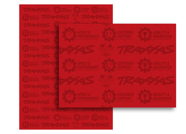 Traxxas 61951 18" X 24" Red Adhsve Wallpaper