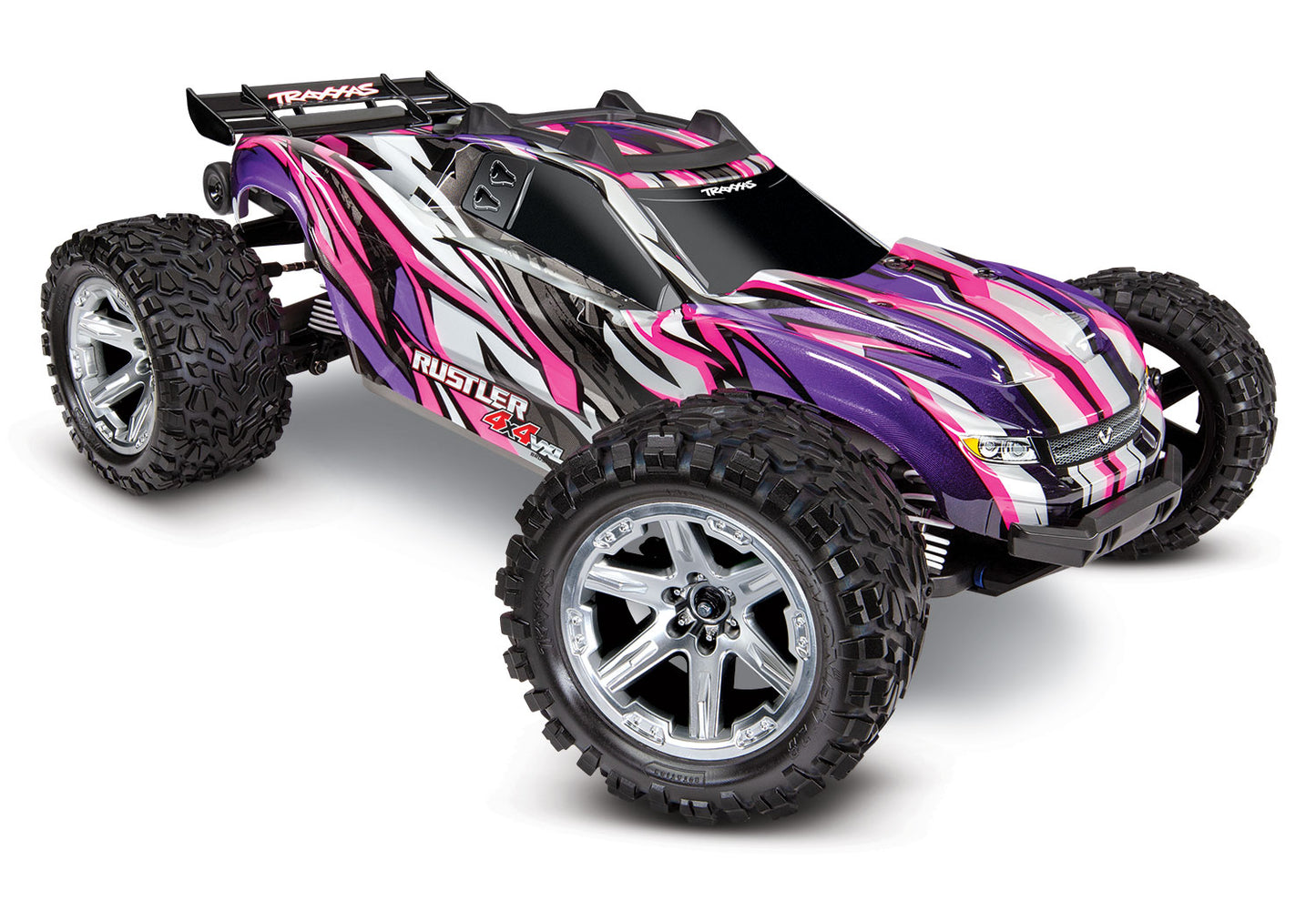 Traxxas 67076-4-Pink Rustler Vxl 4X4 Brushless
